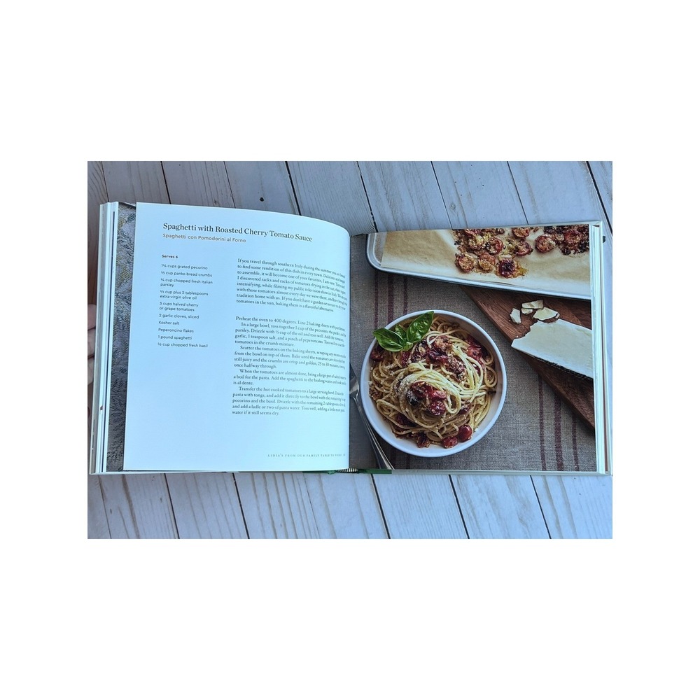 Lidia Bastianich Signed Cookbook Lidia's From Our Family Table to Yours Green OS - Picture 7 of 7